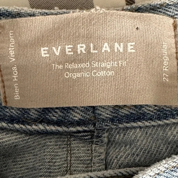 Women's Everlane Light Wash The Relaxed Straight Fit Organic Cotton Jeans 27 Reg - Picture 5 of 8